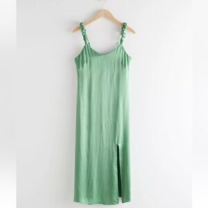 los angeles atelier & other stories satin midi slip dress